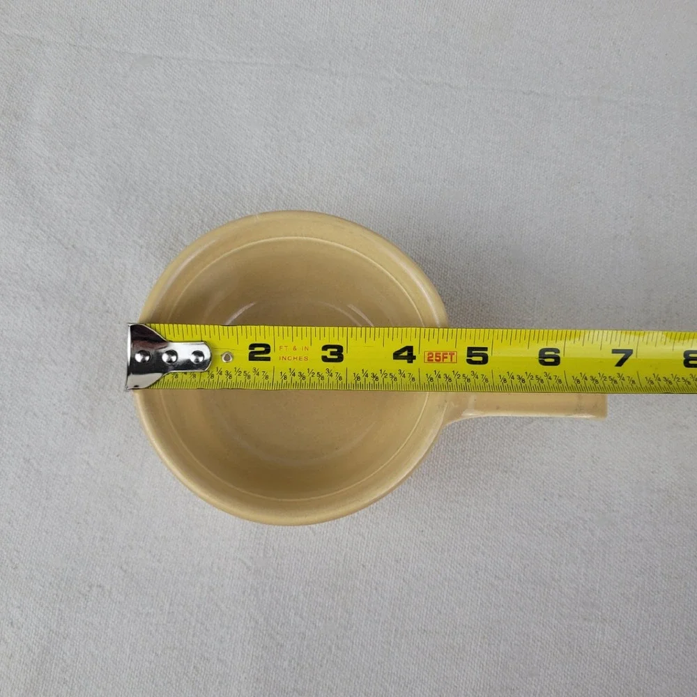 Vintage TST Taylor Smith Taylor Oven Serve Ware Yellow Stick‎ Handle Soup Bowl